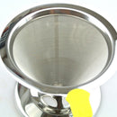 Stainless Mesh Coffee Filter Cup Cone Pour Over Drip Dripper Holder