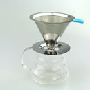 Stainless Mesh Coffee Filter Cup Cone Pour Over Drip Dripper Holder