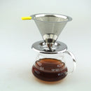 Stainless Mesh Coffee Filter Cup Cone Pour Over Drip Dripper Holder