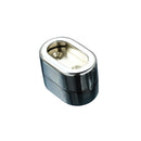 Cabinet Clothes Wardrobe Rod Bar Side Alloy Socket Flange Holder Silver Pack of 2