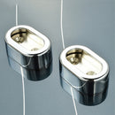 Cabinet Clothes Wardrobe Rod Bar Side Alloy Socket Flange Holder Silver Pack of 2