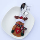 Dinner Tableware Cutlery Case Bag Cover Pouch Spoon Reindeer Bag Christmas Dinner Decor Set of 2