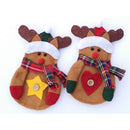 Dinner Tableware Cutlery Case Bag Cover Pouch Spoon Reindeer Bag Christmas Dinner Decor Set of 2