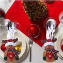 Dinner Tableware Cutlery Case Bag Cover Pouch Spoon Reindeer Bag Christmas Dinner Decor Set of 2