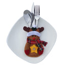 Dinner Tableware Cutlery Case Bag Cover Pouch Spoon Reindeer Bag Christmas Dinner Decor Set of 2