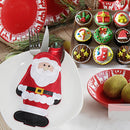 Christmas Theme Santa Tableware Cutlery Bag Holder Pouch Spoon Fork Storage