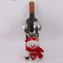 2x Christmas Dinner Tableware Cutlery&Wine Bottle Bag Holder Spoon Fork Bag 2-in-1