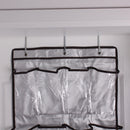 18 Pocket Shoe Space Door Hanging Organizer Storage Silver Bag Closet Holder