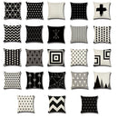 Retro Cotton Linen Pillow Case PLAID Waist Throw Cushion Cover Home Decor