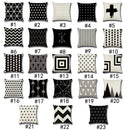 Retro Cotton Linen Pillow Case PLAID Waist Throw Cushion Cover Home Decor