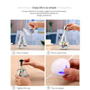 400ml Colorful Light Landscape Bulb Humidifier Aroma Diffuser Gold Lamp Cap