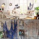1.5x2M Nautical Fishing Net Shell Photo Prop Beach Scene DIY Party Mediterranean Decor Blue
