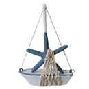 Nautical Art Craft Wood Sailing Boat Mediterranean Style Ship Wood Starfish Sailboat Model Collectibles Gift