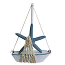 Nautical Art Craft Wood Sailing Boat Mediterranean Style Ship Wood Starfish Sailboat Model Collectibles Gift