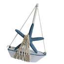 Nautical Art Craft Wood Sailing Boat Mediterranean Style Ship Wood Starfish Sailboat Model Collectibles Gift