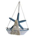 Nautical Art Craft Wood Sailing Boat Mediterranean Style Ship Wood Starfish Sailboat Model Collectibles Gift