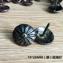 Pack of 100PCS Durable Daisy Upholstery Tacks Nails Sofa Shoe Door Furniture Decor Copper Stud Pins 19*20MM