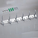 Corrosion Rust Resistant Double-deck 6-Hook Clothes Towel Hanging Chrome Robe Rack Holder Wall Mounted Hanger