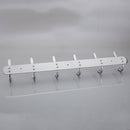 Corrosion Rust Resistant Double-deck 6-Hook Clothes Towel Hanging Chrome Robe Rack Holder Wall Mounted Hanger