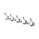 Stainless Steel 5-Hook Wall Hanger Coat Hat Clothes Robe Holder Home Bedroom Bathroom Clothes Towel Hanging Rack