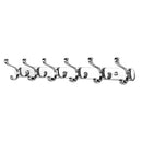 6 Hooks Wall Mount Hook Hanger Chrome Plated Steel Coat Robe Clothes Towel