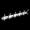 6 Hooks Wall Mount Hook Hanger Chrome Plated Steel Coat Robe Clothes Towel