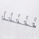 Easy Install Retro 5-Hook Wall Hanger Robe Towel Hanger Rack Metal Holder Home Bathroom Bedroom Kitchen Door Decor