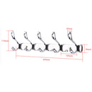 Easy Install Retro 5-Hook Wall Hanger Robe Towel Hanger Rack Metal Holder Home Bathroom Bedroom Kitchen Door Decor