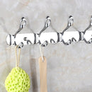 Easy Install Retro 5-Hook Wall Hanger Robe Towel Hanger Rack Metal Holder Home Bathroom Bedroom Kitchen Door Decor