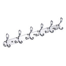Easy Install Retro 6-Hook Wall Hanger Robe Towel Hanger Rack Metal Holder Home Bathroom Bedroom Kitchen Door Decor