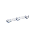 Rust Corrosion Resistant Chrome Double-deck 3 Hook Wall Hanger Coat Hat Towel Rack Home Bathroom Bedroom Kitchen Decor