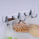 Rust Corrosion Resistant Chrome Double-deck 3 Hook Wall Hanger Coat Hat Towel Rack Home Bathroom Bedroom Kitchen Decor