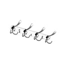 Multipurpose Fashionable 4 Hook Stainless Steel Wall Hanger With Screws FOR Living Room Bedroom Kitchen Supplies 35x4cm