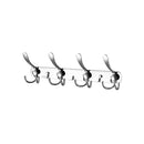 Multipurpose Fashionable 4 Hook Stainless Steel Wall Hanger With Screws FOR Living Room Bedroom Kitchen Supplies 35x4cm