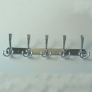Stainless Steel 5 Hook Double-Deck Coat Robe Hanging Holder Wall Towel Rack Hanger For Bedroom Kitchen Living Room Decor