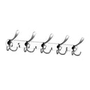 Stainless Steel 5 Hook Double-Deck Coat Robe Hanging Holder Wall Towel Rack Hanger For Bedroom Kitchen Living Room Decor