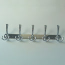 Stainless Steel 5 Hook Double-Deck Coat Robe Hanging Holder Wall Towel Rack Hanger For Bedroom Kitchen Living Room Decor