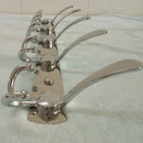 Stainless Steel 5 Hook Double-Deck Coat Robe Hanging Holder Wall Towel Rack Hanger For Bedroom Kitchen Living Room Decor