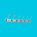 Rust Resistant Chrome Double-deck 6 Hook Wall Hanger Coat Hat Towel Rack Home Bathroom Bedroom Kitchen Use Hook Hanger