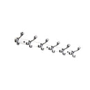 Rust Resistant Chrome Double-deck 6 Hook Wall Hanger Coat Hat Towel Rack Home Bathroom Bedroom Kitchen Use Hook Hanger