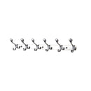 Rust Resistant Chrome Double-deck 6 Hook Wall Hanger Coat Hat Towel Rack Home Bathroom Bedroom Kitchen Use Hook Hanger