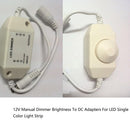 12V Manual Dimmer Brightness To DC Adapters For LED Single Color Light Strip