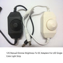 12V Manual Dimmer Brightness To DC Adapters For LED Single Color Light Strip