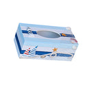 Nautical Wood Tissue Box Cover Tissue Case Starfish Shell Lighthouse 2 Sails