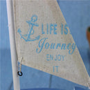 Nautical Art Craft Wood Sailing Boat Ship Wood Anchor Sailboat Collectibles Model Gift