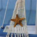 Nautical Art Craft Wood Sailing Boat Ship Wood Anchor Sailboat Collectibles Model Gift