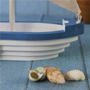 Nautical Art Craft Wood Sailing Boat Ship Wood Anchor Sailboat Collectibles Model Gift