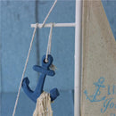 Nautical Art Craft Wood Sailing Boat Ship Wood Anchor Sailboat Collectibles Model Gift