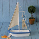 Nautical Art Craft Wood Sailing Boat Ship Wood Anchor Sailboat Collectibles Model Gift