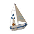 Nautical Art Craft Wood Sailing Boat Ship Wood Anchor Sailboat Collectibles Model Gift